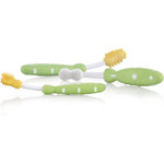 Lot de 3 brosses à dents vert pas cher