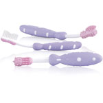 Lot de 3 brosses à dents rose pas cher