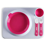 Set repas bébé atablo fuchsia pas cher