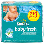LINGETTES BABY FRESH 2 + 1 GRATUIT