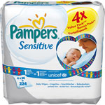 Lingettes sensitive 4 x 56 pas cher