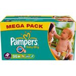 Mega pack 96 couches baby dry maxi t4+ (9/20 kg) pas cher