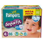 Mega pack 86 couches active fit t4 maxi (7/18 kg) pas cher