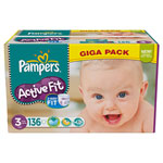 Giga pack 136 couches active fit midi t3 (4/9 kg) pas cher