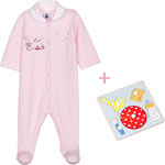 Coffret noël pyjama rose en velours et un puzzle en bois djeco offert pas cher