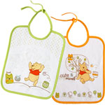 Lot de 2 bavoirs naissance doodle craft winnie pas cher