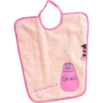 Bavoir maternelle avec vignette barbapapa rose pas cher
