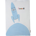 Edredon bébé couvre lit barbapapa bleu et blanc pas cher