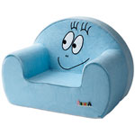 Fauteuil club barbapapa bleu et blanc pas cher
