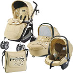 Poussette trio pliko p3 completo fantasy beige pas cher