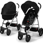 Poussette duo smart avec nacelle peanut noir pas cher
