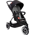 Poussette 3 roues dot noir/anthracite pas cher