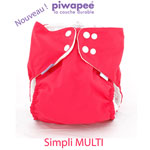 Couche lavable bébé simpli multi unie rose 8-13kg pas cher