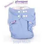 Couche lavable bébé simpli multi unie bleu ciel 8-13kg pas cher