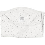 Couverture babynomade coton t2 blanc / étoiles grises pas cher