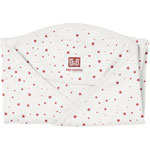 Couverture babynomade coton t2 blanc / étoiles rouges pas cher