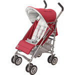 Poussette 4 roues citylink 2 rouge/gris perle pas cher