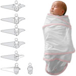Couverture bébé miracle blanc/rose pas cher