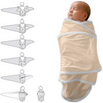 Couverture bébé miracle beige / blanc pas cher