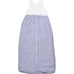 Gigoteuse polaire 105 cm gris clair / blanc pas cher