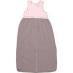 Gigoteuse polaire 120 cm taupe / rose bi-color pas cher