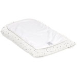 Matelas à langer blanc / étoiles grises pas cher