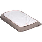 Matelas à langer et sa housse taupe/rose pas cher