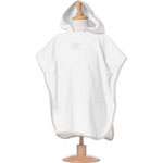 Peignoir bébé 9-36 mois blanc/taupe pas cher