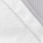 Tablier sortie de bain blanc / gris pas cher