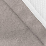 Tablier sortie de bain taupe / blanc pas cher