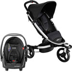 Poussette duo zen by babyzen +coussin +coque young profi plus black pas cher