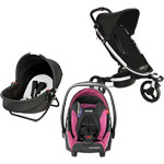 Poussette trio zen by babyzen avec nacelle yoga et coque pink pas cher