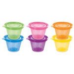 Lot de 6 petits pots de conservation avec couvercles pas cher