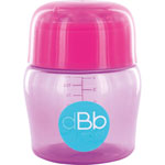 Biberon sans bpa large ouverture compact tétine débit moyen rose/violet 150ml pas cher