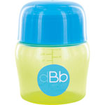 Biberon sans bpa large ouverture compact tétine débit moyen vert/bleu 150ml pas cher
