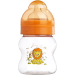 Biberon sans bpa large ouverture lion tétine silicone 0-4 mois 125 ml pas cher