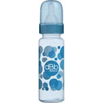 Biberon sans bpa  tétine nn silicone bleu 240 ml pas cher