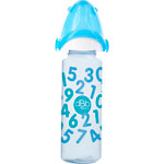 Biberon sans bpa tétine silicone chiffres bleu 240ml pas cher