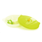 Assiette repas babyours avec couverts vert pas cher