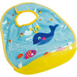 Bavoir ramasse tout motif baleine pas cher
