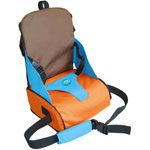 Rehausseur de voyage bébé orange et marron pas cher
