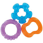 3 anneaux de dentition à rafraichir rouge bleu violet pas cher