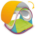 Jouets d'extérieur bébé tente anti uv avec tapis de sol bleu/vert pas cher