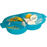 Coffret de toilette dbb blanc/turquoise pas cher
