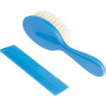 Brosse bébé et peigne bleu pas cher