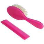 Brosse bébé et peigne rose pas cher
