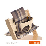 Coussin fauteuil bébé tartan bleu tripp trapp pas cher