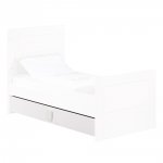 Tiroir pour little big bed zen blanc poignée carré pas cher