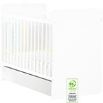 Tiroir sur roulettes pour lit 120x60 nature blanc pas cher