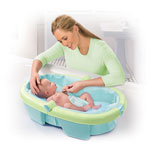 Baignoire bébé pliable verte pas cher